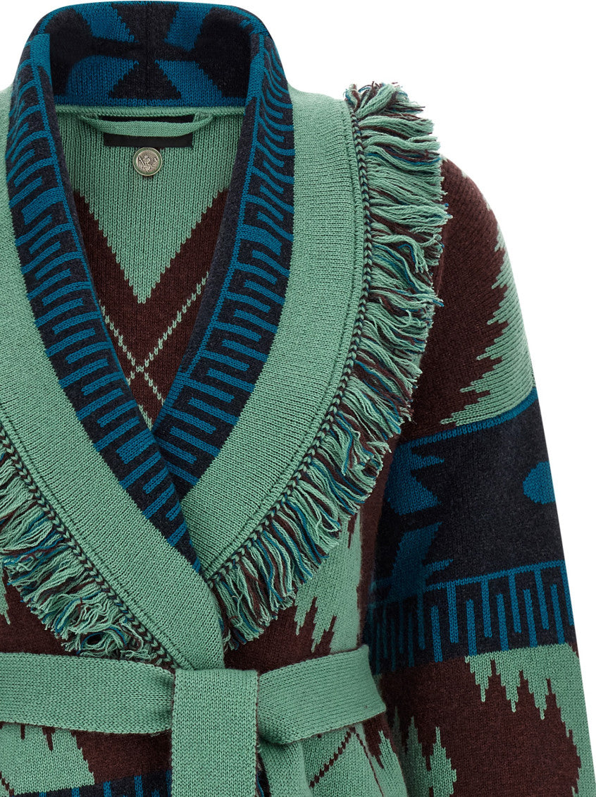 Dark Green Shawl Neck Cardigan 3