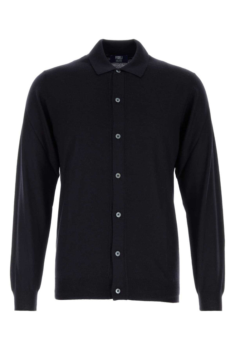 Midnight Blue Button-Up Cardigan 1