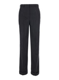 Grey Regular Flat Front Pants 1