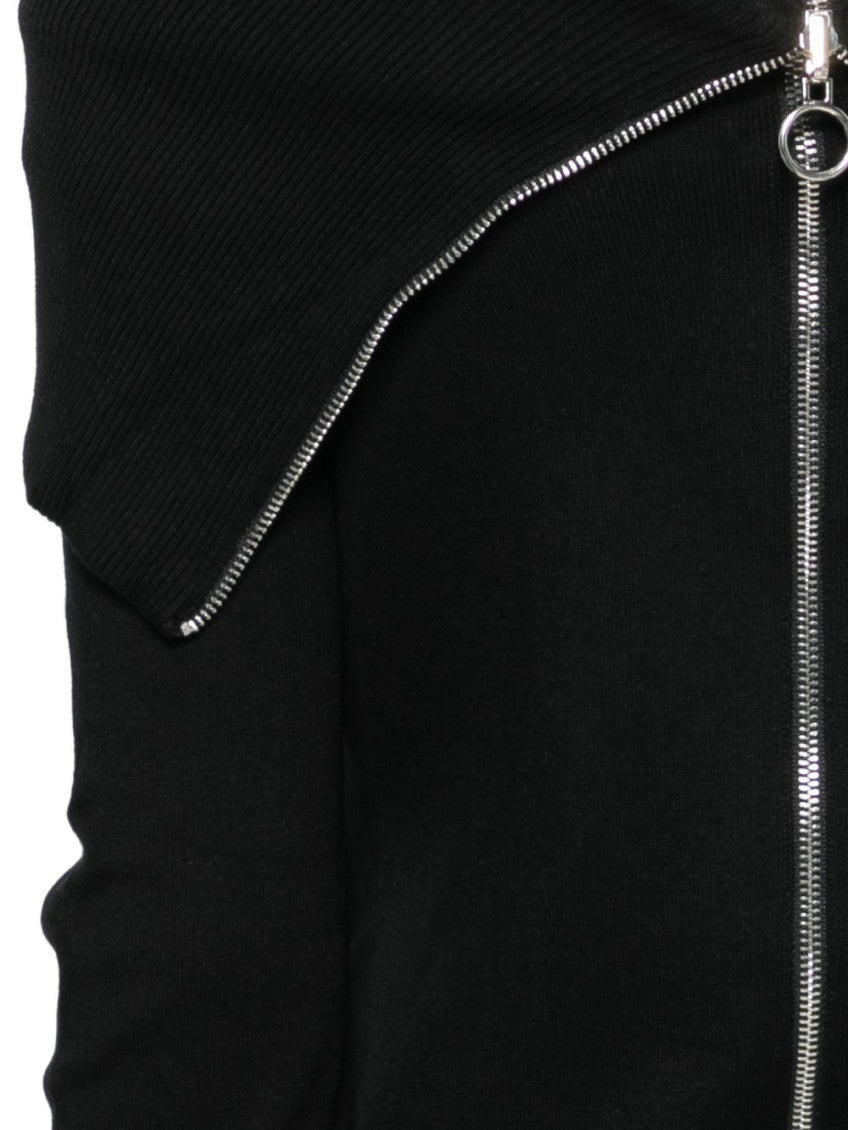 Black Solid Off Shoulder Sweater 3