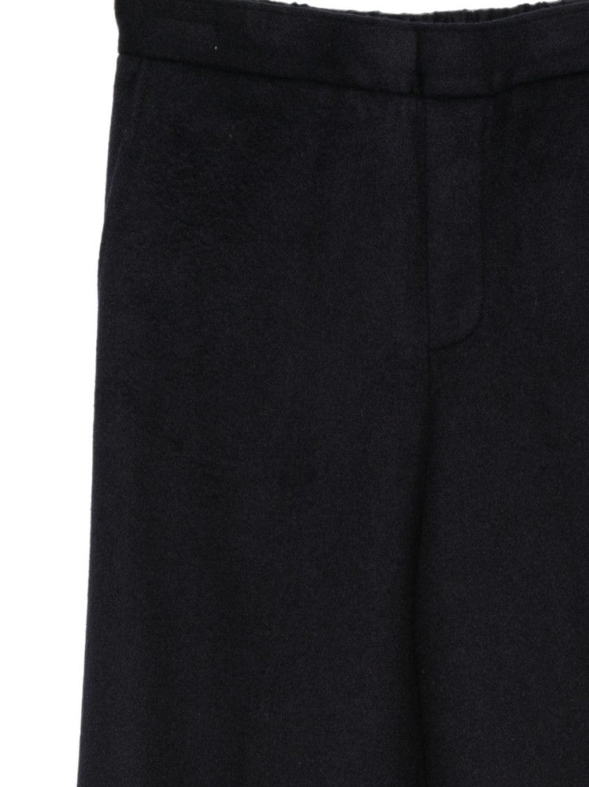 Black Flared Flat Front Pants 3