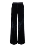 Black Regular Flat Front Pants 1