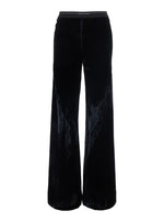 Black Regular Flat Front Pants 1