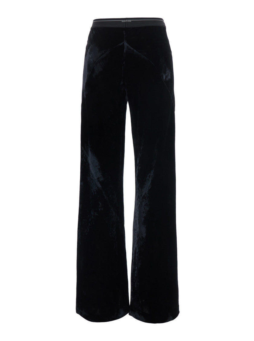 Black Regular Flat Front Pants 2