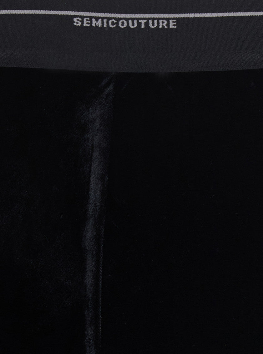 Black Regular Flat Front Pants 3