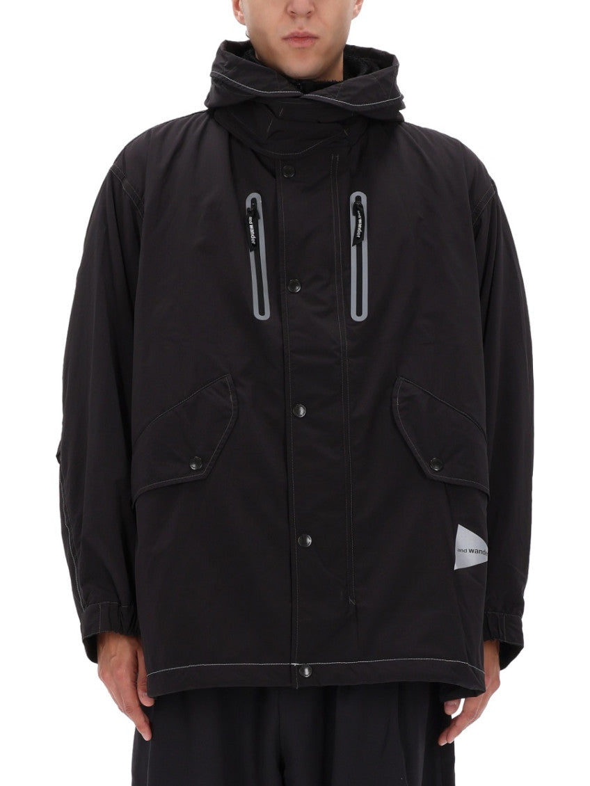 Black Logo Hood Jacket 1