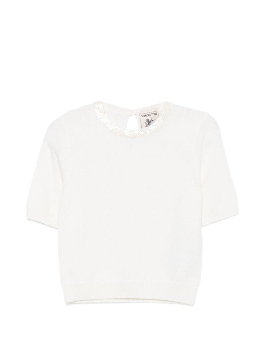 Beige Crew Neck T-Shirt 1