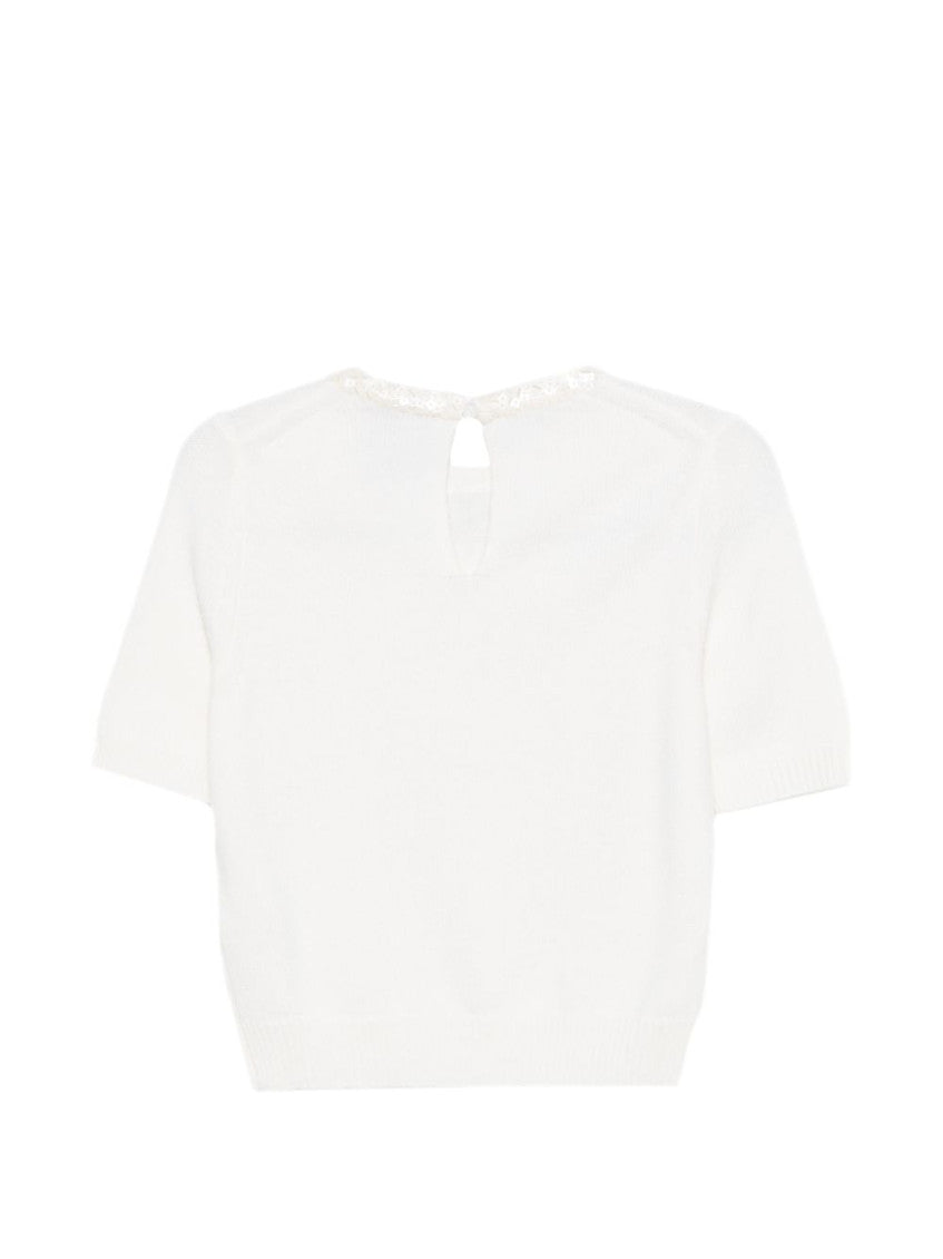Beige Crew Neck T-Shirt 2