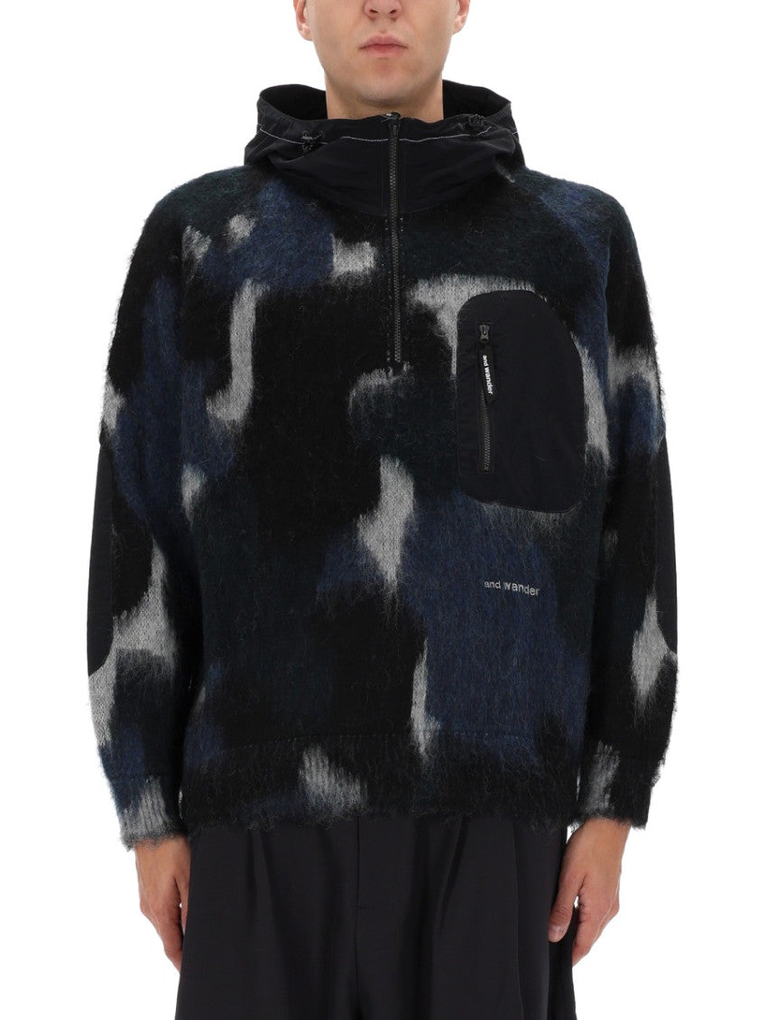 Multicolor Half Zip Hoodie 1