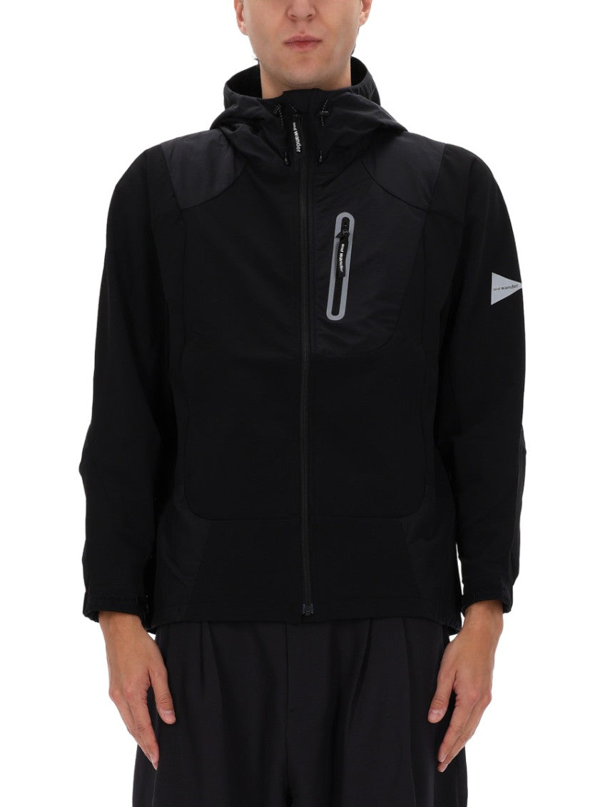 Black Solid Hood Jacket 1