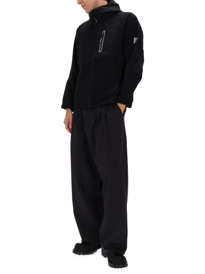 Black Solid Hood Jacket 3