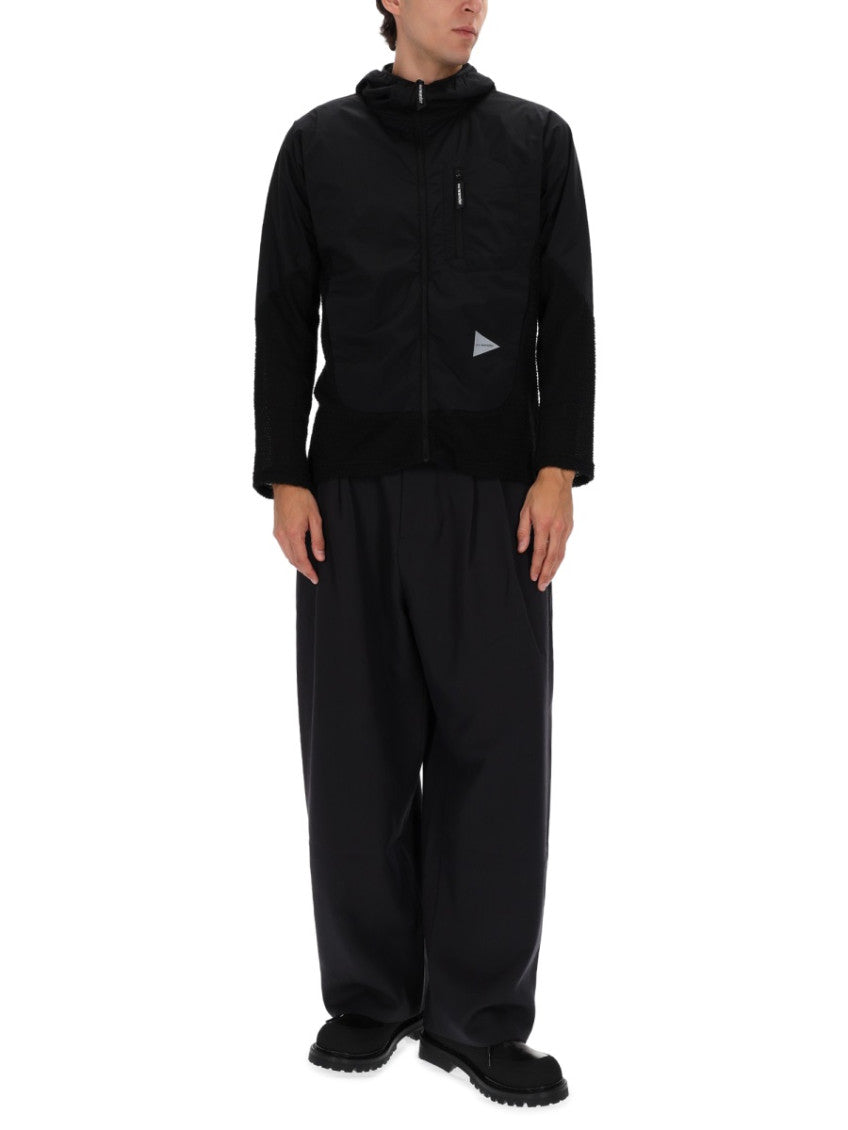 Black Hooded Logo Jacket 3