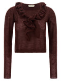 Maroon Solid V Neck Sweater 1