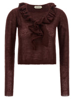 Maroon Solid V Neck Sweater 1