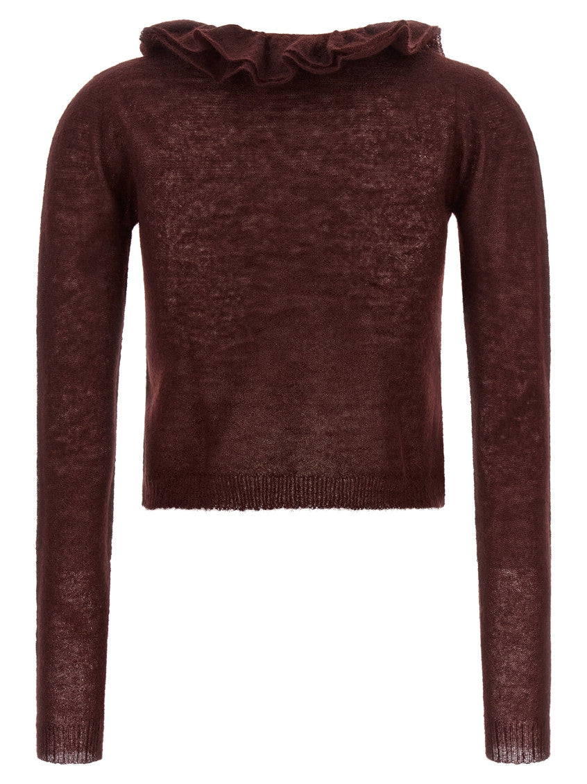 Maroon Solid V Neck Sweater 2