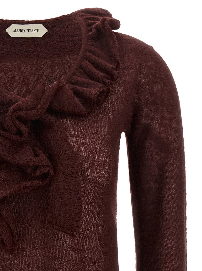 Maroon Solid V Neck Sweater 3