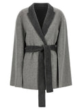 Grey Shawl Neck Cardigan 1