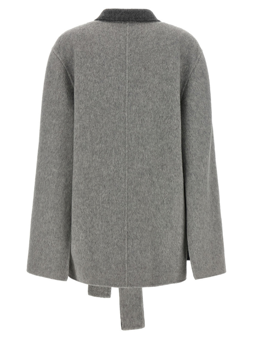 Grey Shawl Neck Cardigan 2