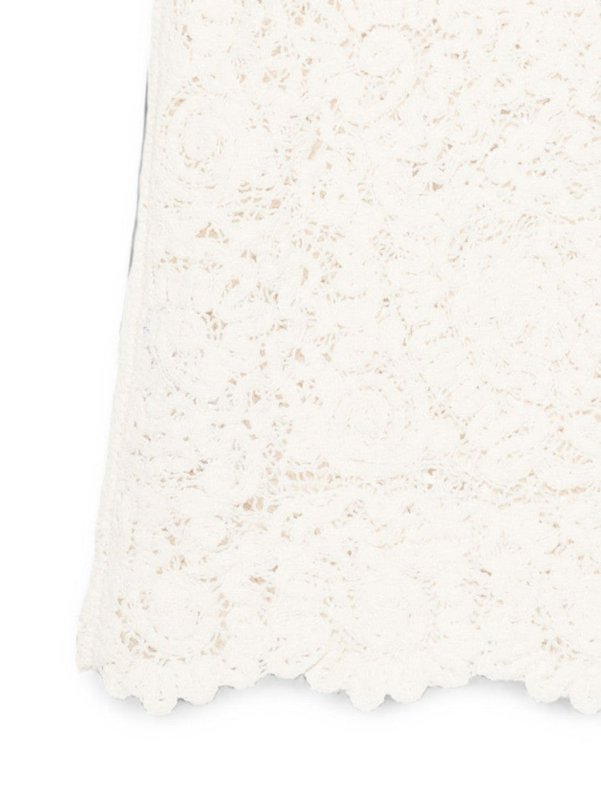White Lace Round Neck Top 3