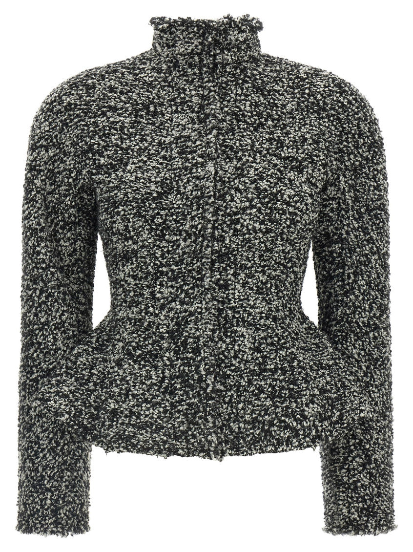 Dark Grey Mock Collar Jacket 1