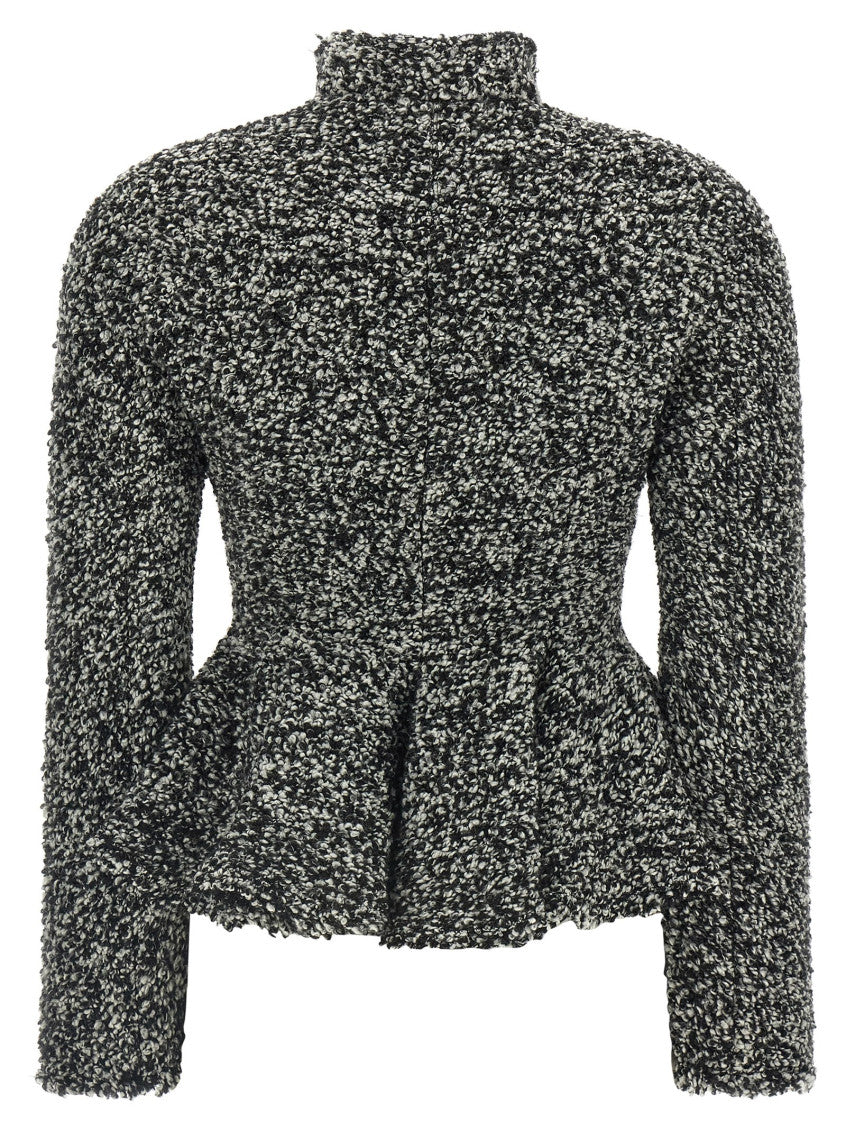 Dark Grey Mock Collar Jacket 2