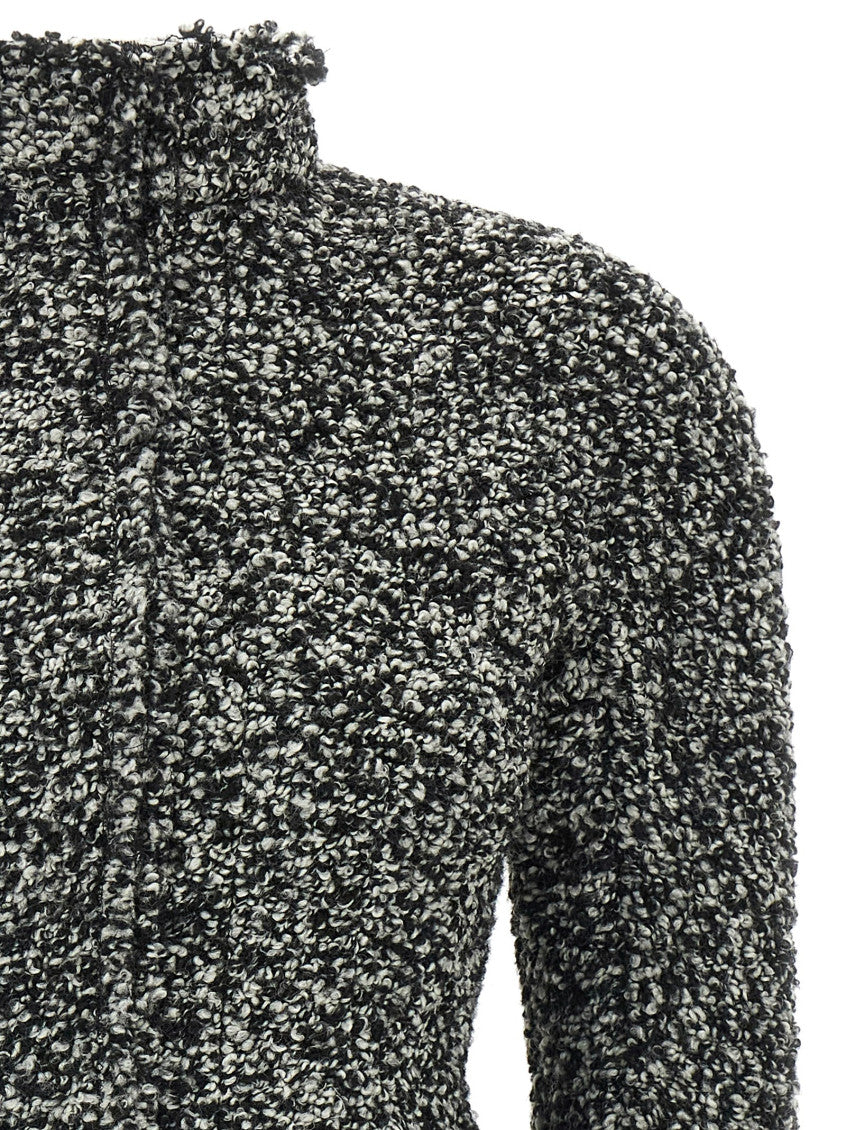 Dark Grey Mock Collar Jacket 3