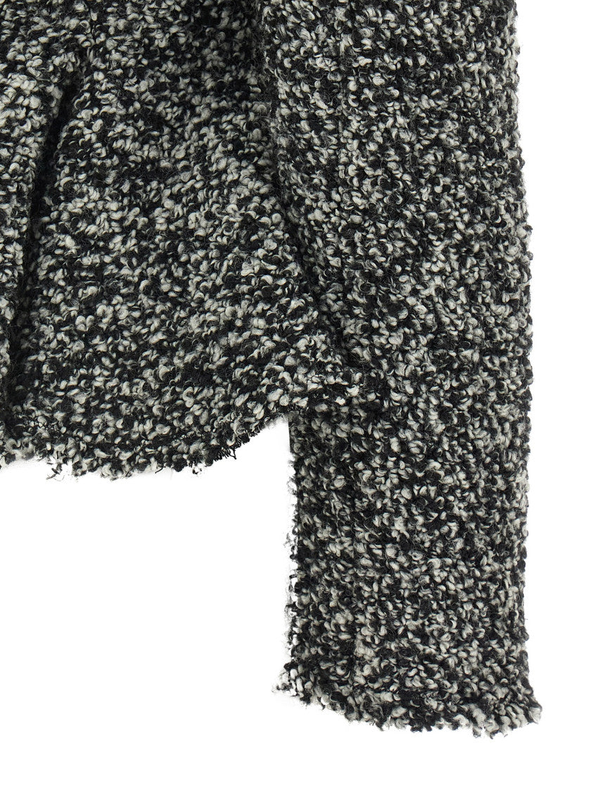Dark Grey Mock Collar Jacket 4