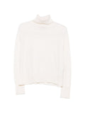White Solid Turtle Neck Sweater 1