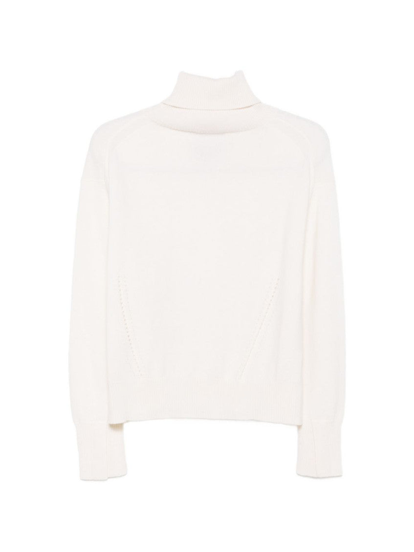 White Solid Turtle Neck Sweater 2