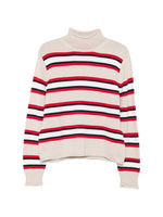 Multicolor Striped Mock Collar Sweater 1