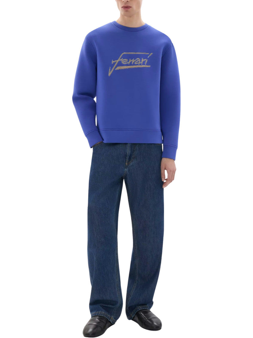 Blue Crew Neck Sweatshirt 2