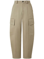 Beige Tapered Cargo Trousers 1
