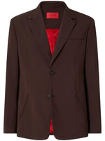 Dark Brown Notched Lapel Blazer 1