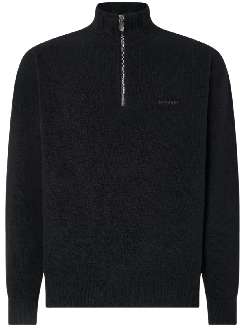 Black Mock Collar Sweater 1