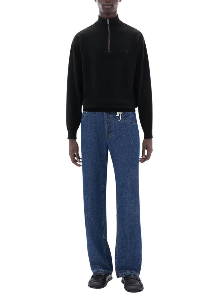 Black Mock Collar Sweater 2
