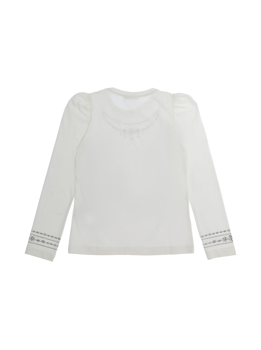 Girls White Embellished T-Shirt 2