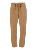 Beige Relaxed Drawstring Pants 1