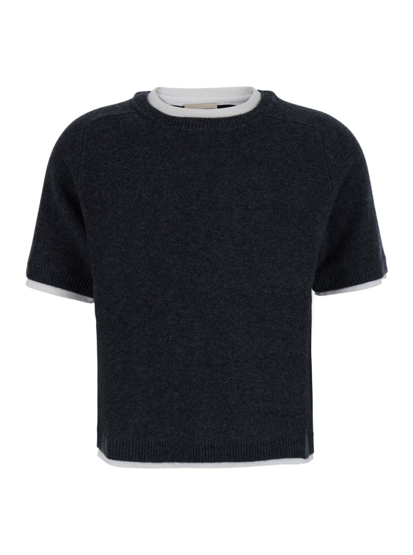 Dark Grey Crew Neck Sweater 1