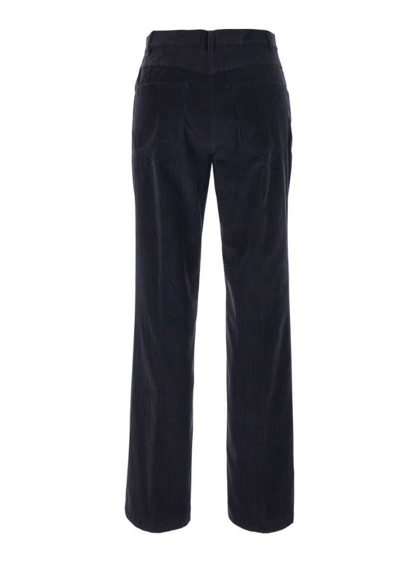 Navy Blue Regular Flat Front Pant 2