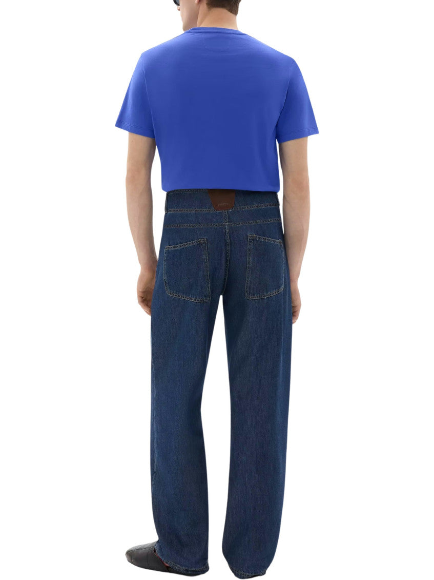 Blue Crew Neck T-Shirt 3