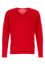 Red V Neck Sweater 1