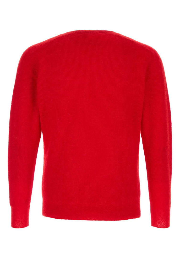 Red V Neck Sweater 2