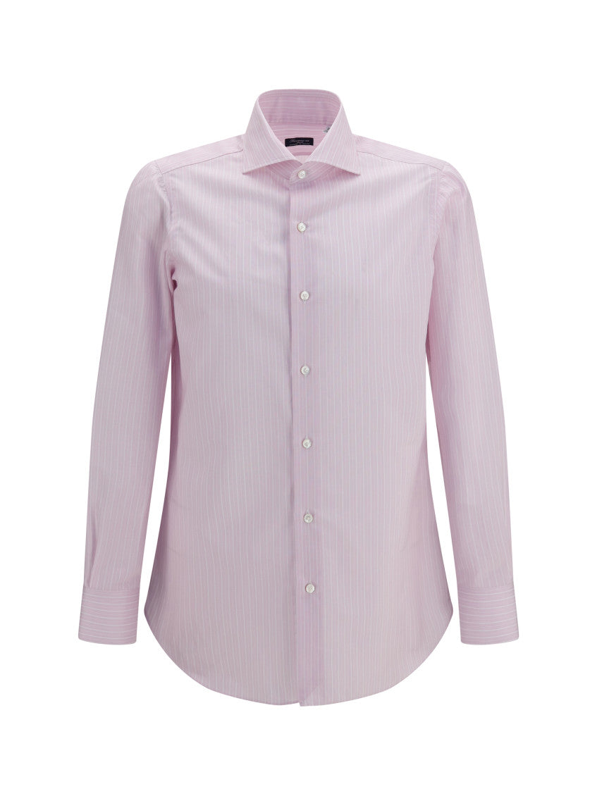 Pink Regular Stripes Shirt 1