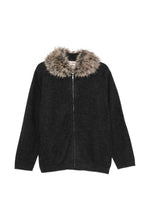 Black Solid Fur Jacket 1