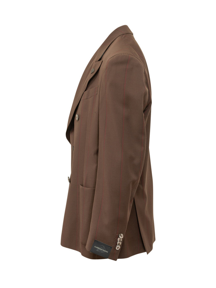 Brown Peaked Lapel Blazer 3