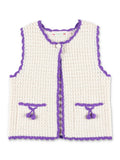 Girls White Knitted Cardigan 1