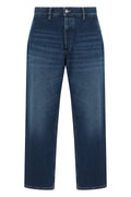 Blue Straight Mid Rise Jeans 1