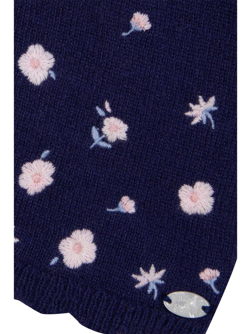 Baby Girl Navy Blue Floral Cardigan 3