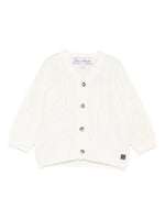Baby Boy White Knitted Cardigan 1