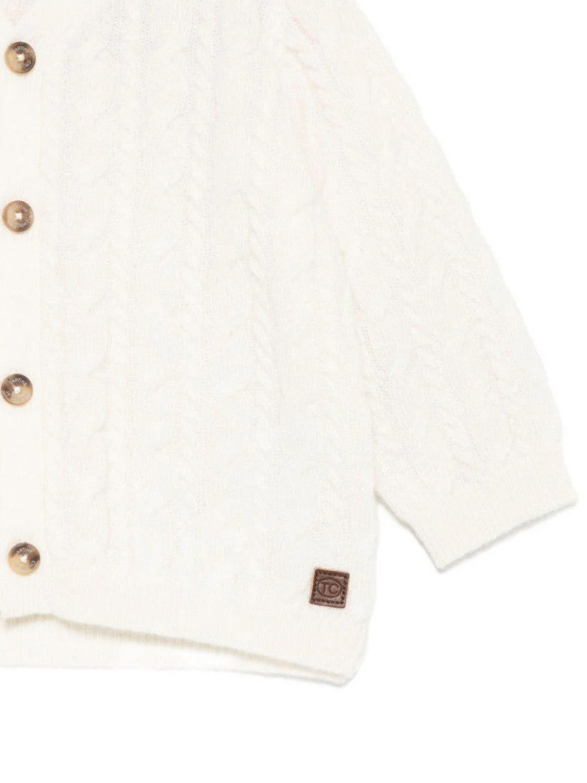 Baby Boy White Knitted Cardigan 3